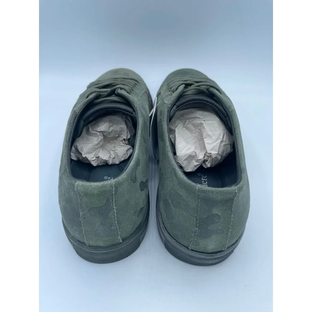 Belvedere‎ Oliver Mens Green Camo Suede Sneakers Lace Up Low Top Brazil 8.5 D